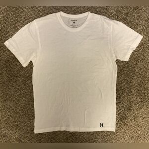 Hurley Men’s White Short Sleeve Cotton Blend Crewneck T-Shirt Size L